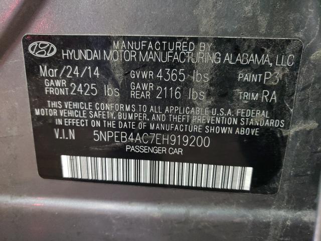 Photo 9 VIN: 5NPEB4AC7EH919200 - HYUNDAI SONATA GLS 