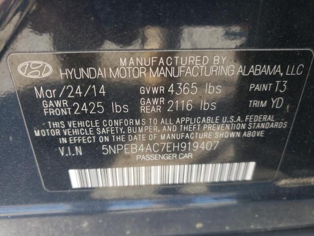 Photo 11 VIN: 5NPEB4AC7EH919407 - HYUNDAI SONATA 