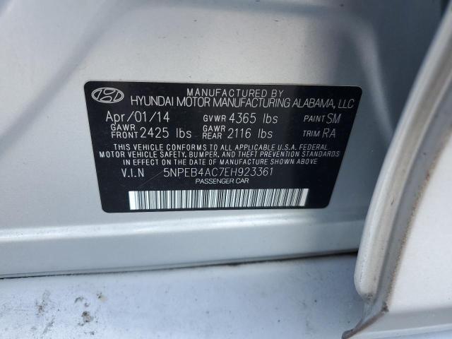 Photo 12 VIN: 5NPEB4AC7EH923361 - HYUNDAI SONATA GLS 