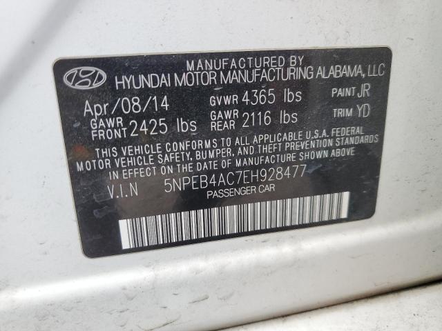 Photo 11 VIN: 5NPEB4AC7EH928477 - HYUNDAI SONATA 