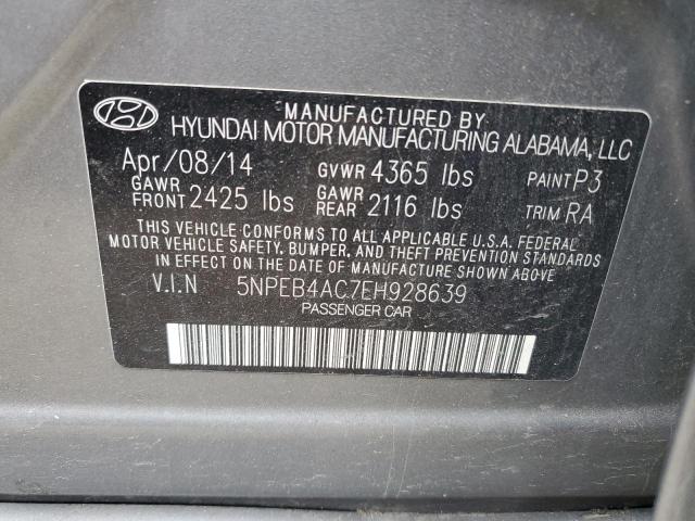 Photo 12 VIN: 5NPEB4AC7EH928639 - HYUNDAI SONATA 