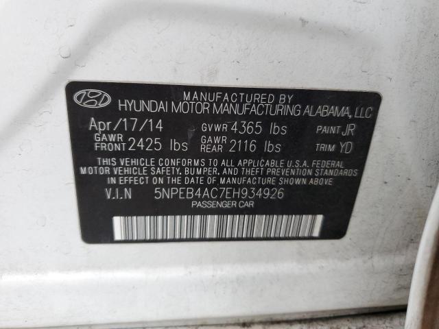 Photo 11 VIN: 5NPEB4AC7EH934926 - HYUNDAI SONATA 