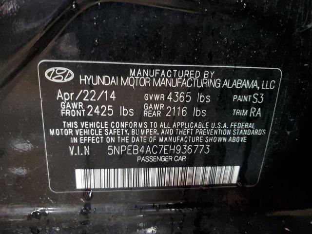 Photo 12 VIN: 5NPEB4AC7EH936773 - HYUNDAI SONATA 