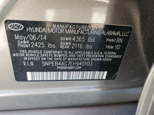 Photo 11 VIN: 5NPEB4AC7EH945103 - HYUNDAI SONATA GLS 