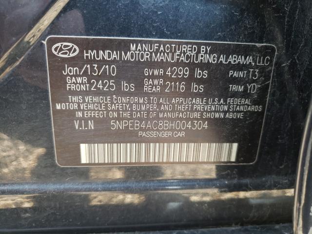 Photo 9 VIN: 5NPEB4AC8BH004304 - HYUNDAI SONATA GLS 