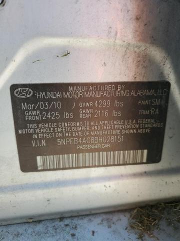 Photo 11 VIN: 5NPEB4AC8BH028151 - HYUNDAI SONATA 