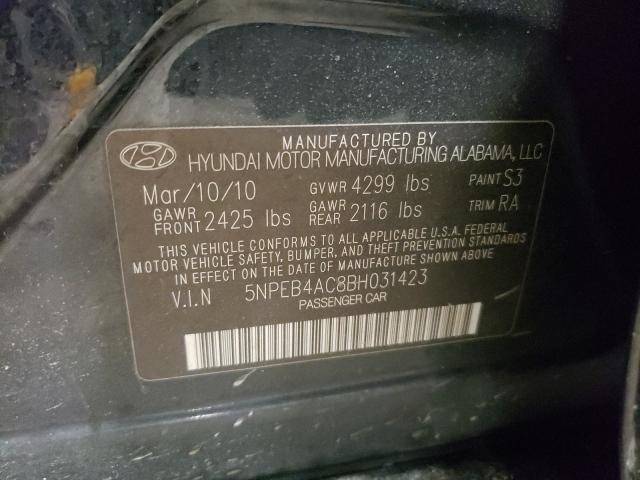 Photo 9 VIN: 5NPEB4AC8BH031423 - HYUNDAI SONATA GLS 