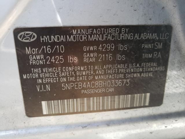 Photo 9 VIN: 5NPEB4AC8BH033673 - HYUNDAI SONATA GLS 