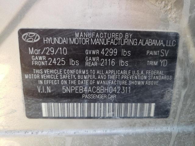 Photo 9 VIN: 5NPEB4AC8BH042311 - HYUNDAI SONATA GLS 