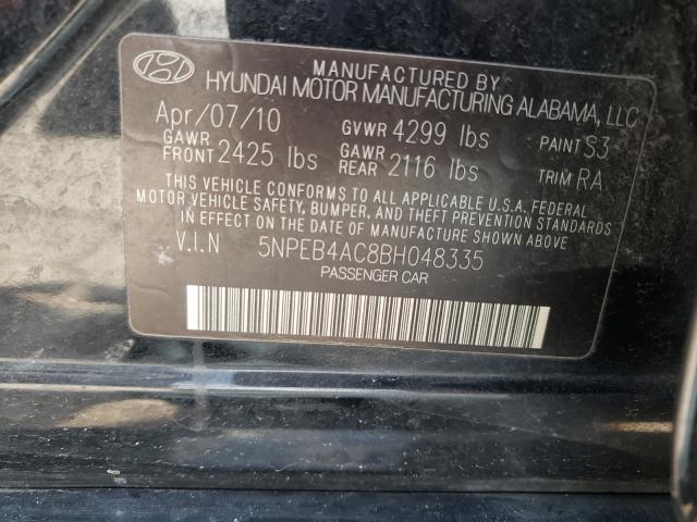 Photo 9 VIN: 5NPEB4AC8BH048335 - HYUNDAI SONATA GLS 