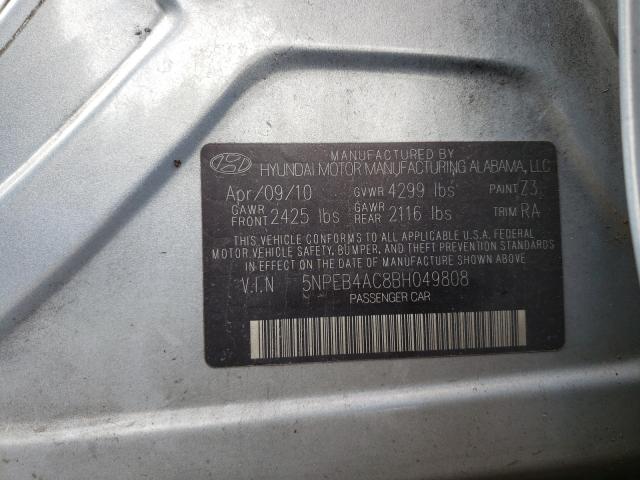 Photo 9 VIN: 5NPEB4AC8BH049808 - HYUNDAI SONATA GLS 