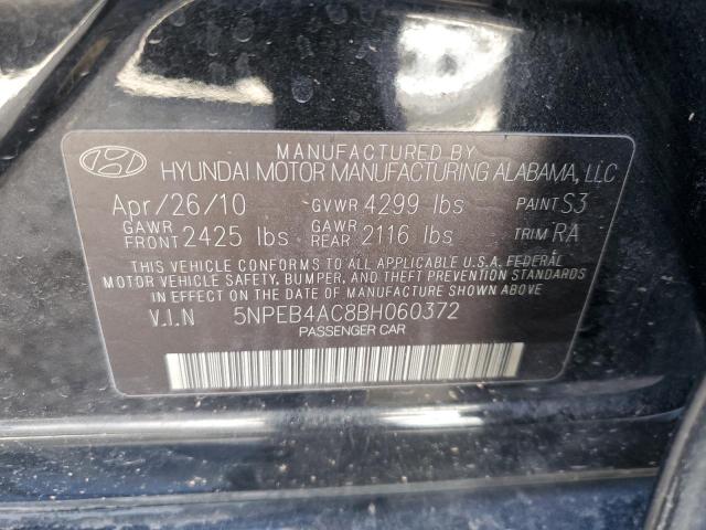 Photo 12 VIN: 5NPEB4AC8BH060372 - HYUNDAI SONATA 