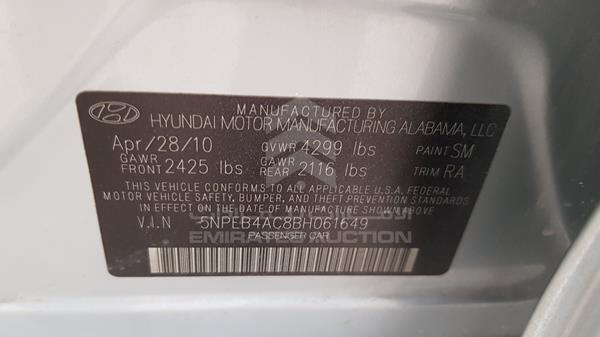 Photo 2 VIN: 5NPEB4AC8BH061649 - HYUNDAI SONATA 