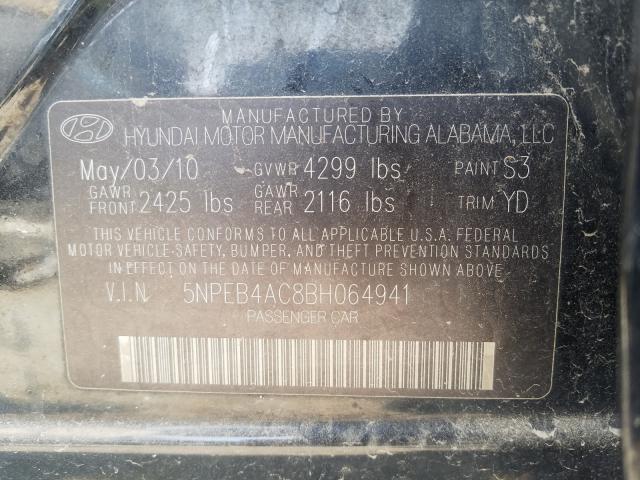 Photo 9 VIN: 5NPEB4AC8BH064941 - HYUNDAI SONATA GLS 