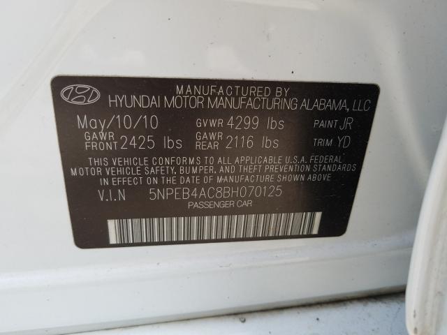 Photo 9 VIN: 5NPEB4AC8BH070125 - HYUNDAI SONATA GLS 