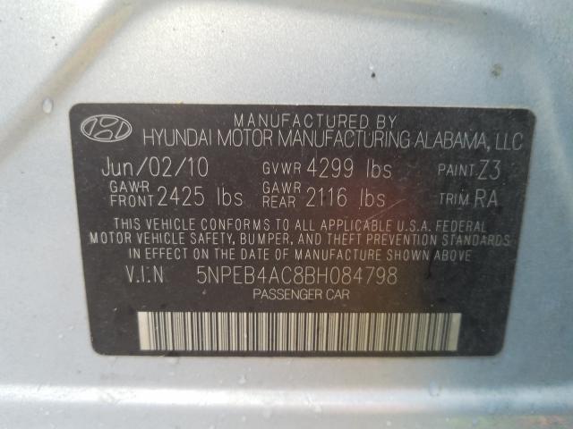 Photo 9 VIN: 5NPEB4AC8BH084798 - HYUNDAI SONATA GLS 