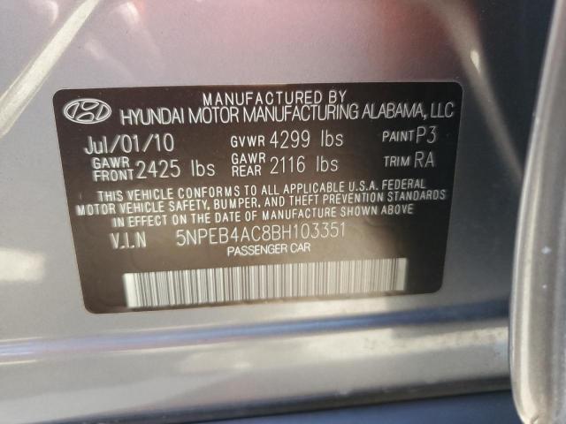 Photo 11 VIN: 5NPEB4AC8BH103351 - HYUNDAI SONATA GLS 