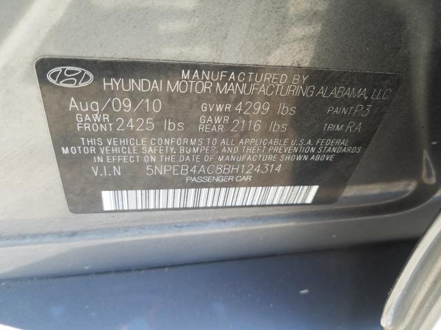 Photo 9 VIN: 5NPEB4AC8BH124314 - HYUNDAI SONATA GLS 