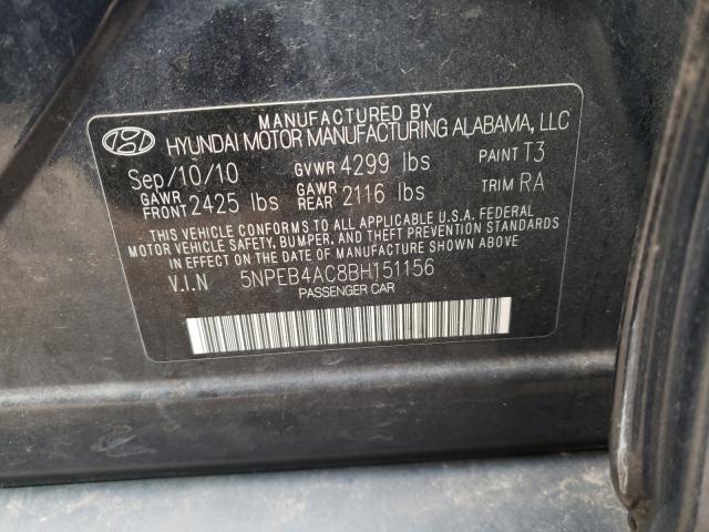 Photo 9 VIN: 5NPEB4AC8BH151156 - HYUNDAI SONATA GLS 