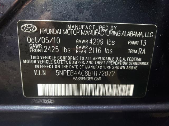 Photo 9 VIN: 5NPEB4AC8BH172072 - HYUNDAI SONATA GLS 