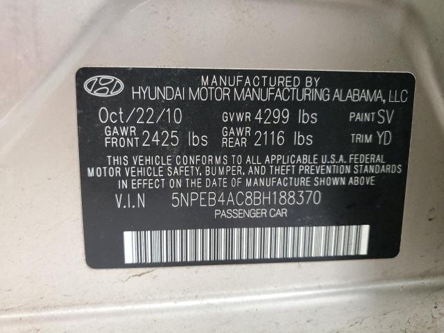 Photo 12 VIN: 5NPEB4AC8BH188370 - HYUNDAI SONATA 