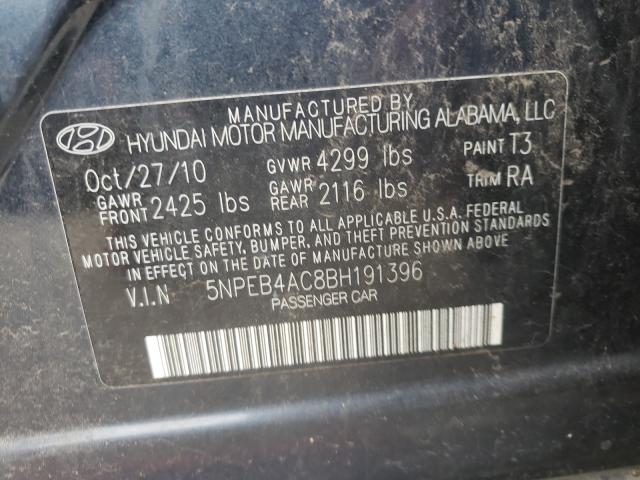 Photo 9 VIN: 5NPEB4AC8BH191396 - HYUNDAI SONATA GLS 