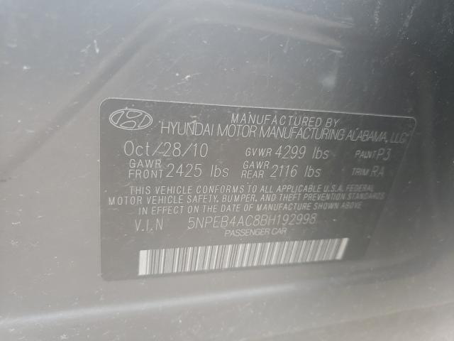 Photo 9 VIN: 5NPEB4AC8BH192998 - HYUNDAI SONATA GLS 