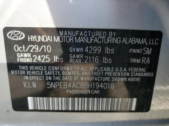 Photo 12 VIN: 5NPEB4AC8BH194010 - HYUNDAI SONATA GLS 