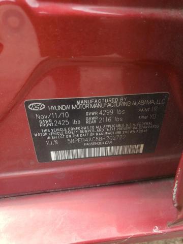 Photo 9 VIN: 5NPEB4AC8BH202722 - HYUNDAI SONATA GLS 