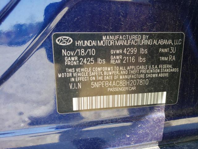 Photo 11 VIN: 5NPEB4AC8BH207810 - HYUNDAI SONATA 