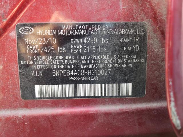 Photo 11 VIN: 5NPEB4AC8BH210027 - HYUNDAI SONATA 