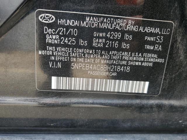 Photo 11 VIN: 5NPEB4AC8BH218418 - HYUNDAI SONATA GLS 