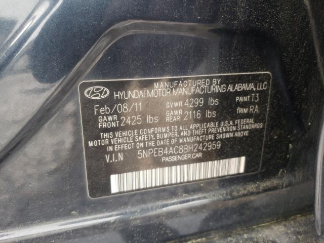 Photo 9 VIN: 5NPEB4AC8BH242959 - HYUNDAI SONATA GLS 