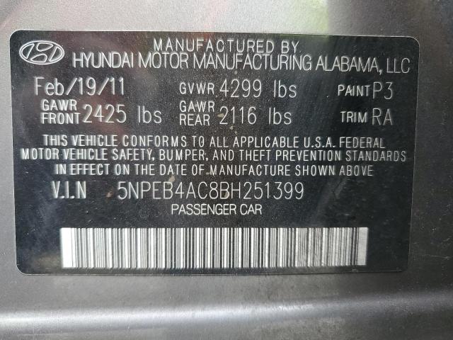 Photo 11 VIN: 5NPEB4AC8BH251399 - HYUNDAI SONATA GLS 