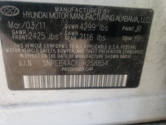 Photo 9 VIN: 5NPEB4AC8BH258854 - HYUNDAI SONATA GLS 