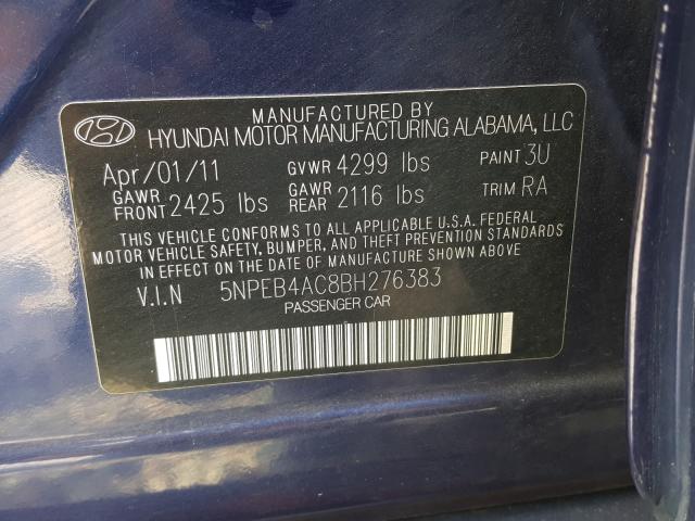 Photo 9 VIN: 5NPEB4AC8BH276383 - HYUNDAI SONATA GLS 