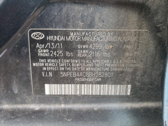 Photo 9 VIN: 5NPEB4AC8BH282801 - HYUNDAI SONATA GLS 