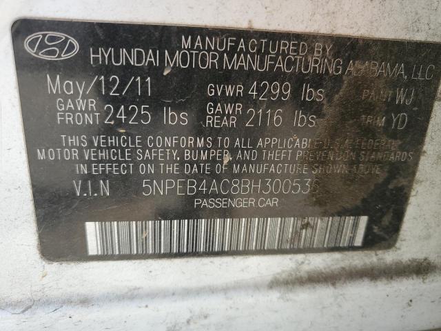 Photo 9 VIN: 5NPEB4AC8BH300536 - HYUNDAI SONATA GLS 