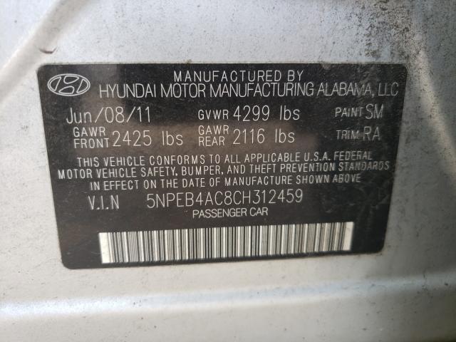 Photo 9 VIN: 5NPEB4AC8CH312459 - HYUNDAI SONATA GLS 