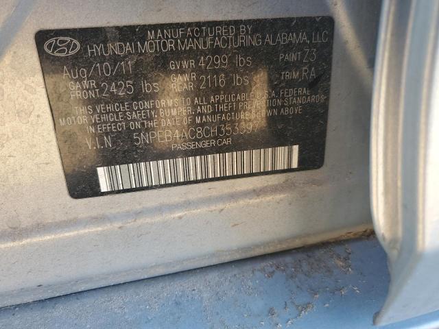 Photo 11 VIN: 5NPEB4AC8CH353397 - HYUNDAI SONATA 