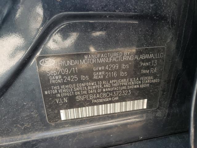 Photo 9 VIN: 5NPEB4AC8CH372323 - HYUNDAI SONATA GLS 