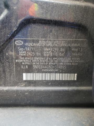 Photo 9 VIN: 5NPEB4AC8CH374895 - HYUNDAI SONATA GLS 