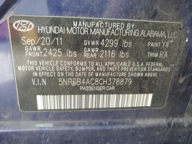 Photo 11 VIN: 5NPEB4AC8CH378879 - HYUNDAI SONATA GLS 