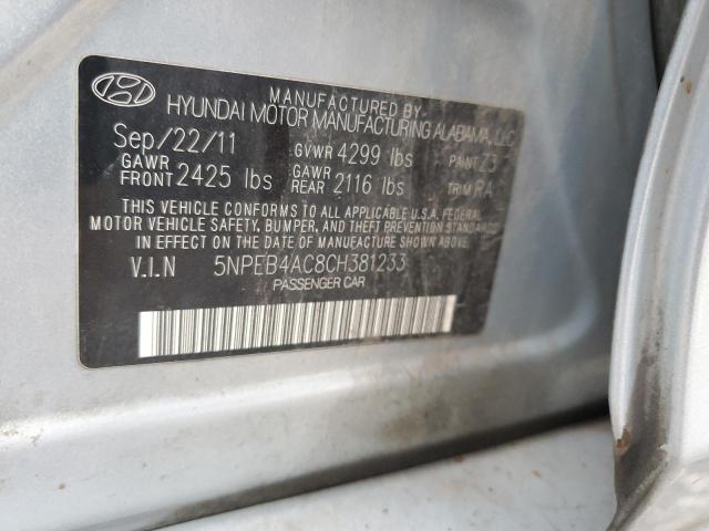 Photo 11 VIN: 5NPEB4AC8CH381233 - HYUNDAI SONATA 