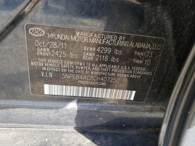 Photo 11 VIN: 5NPEB4AC8CH407250 - HYUNDAI SONATA GLS 