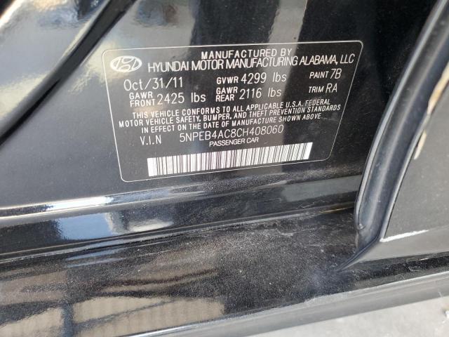 Photo 12 VIN: 5NPEB4AC8CH408060 - HYUNDAI SONATA 