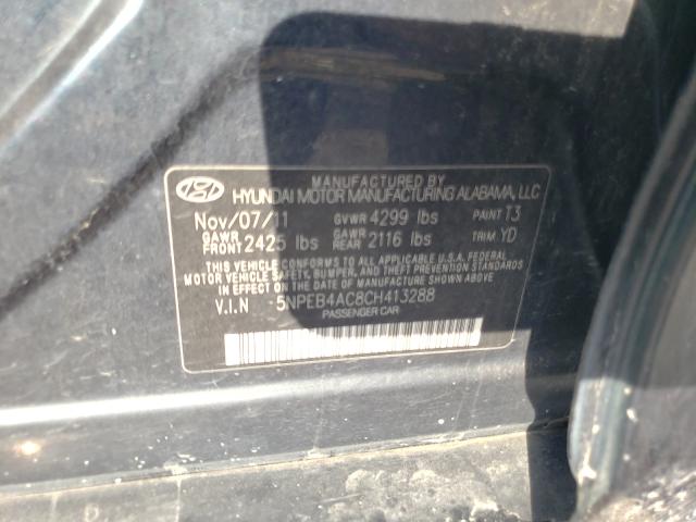 Photo 9 VIN: 5NPEB4AC8CH413288 - HYUNDAI SONATA GLS 