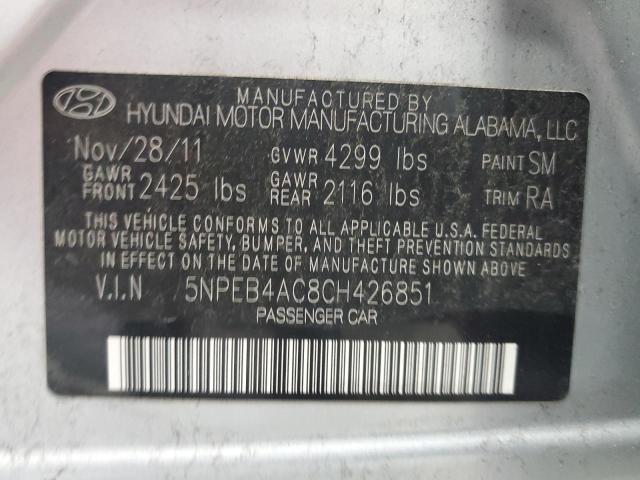 Photo 11 VIN: 5NPEB4AC8CH426851 - HYUNDAI SONATA GLS 