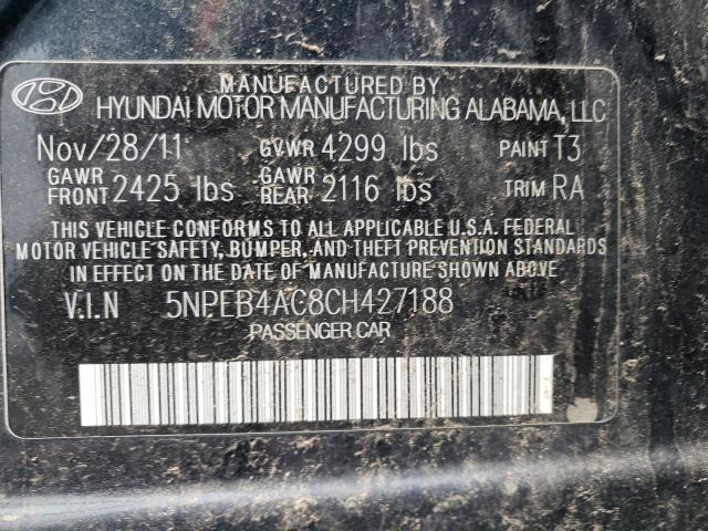 Photo 12 VIN: 5NPEB4AC8CH427188 - HYUNDAI SONATA 