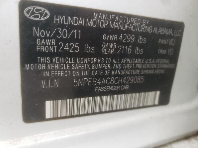 Photo 9 VIN: 5NPEB4AC8CH429085 - HYUNDAI SONATA GLS 